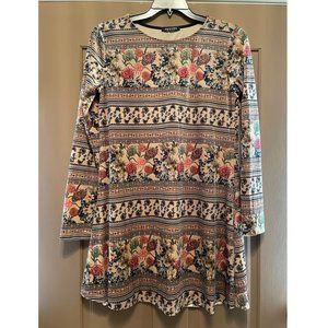 Jeuvre unique long sleeve velvet/velour dress size XL